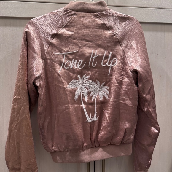 Tone it Up Pink Bomber Jacket size Small - Picture 3 of 8